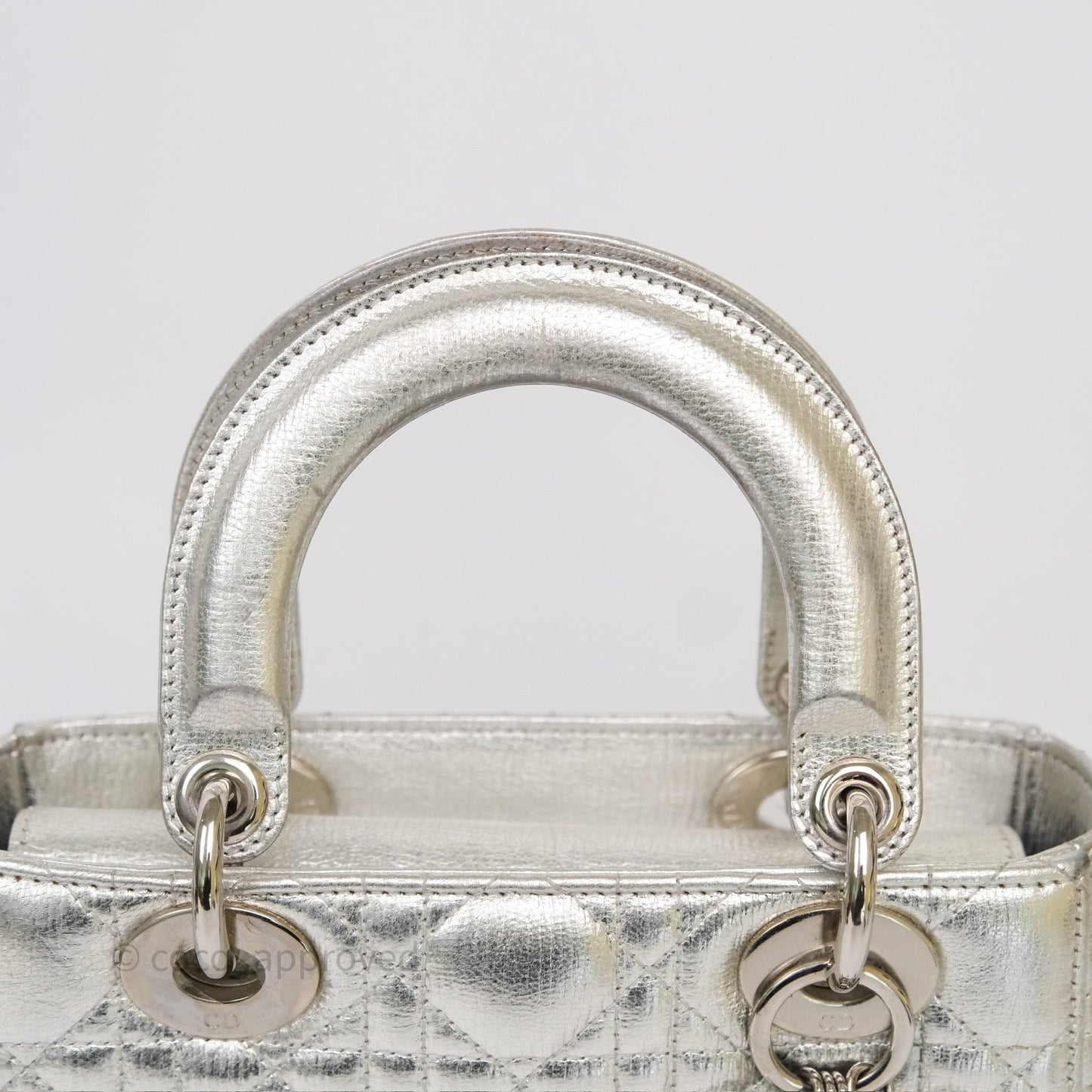 Dior My ABCDior Lady Dior Metallic Silver Cannage
