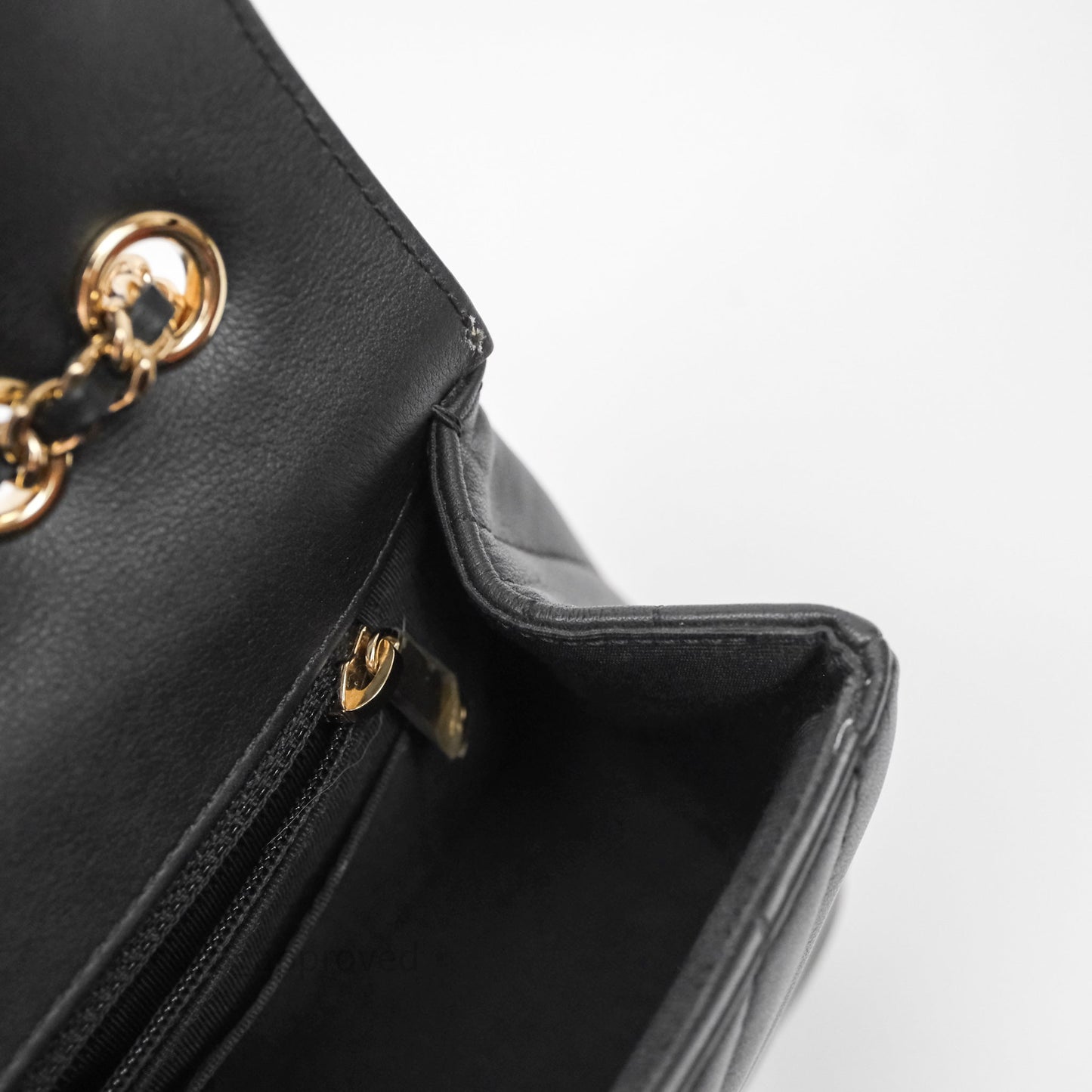 Chanel Small Statement Chevron Flap Bag Black Gold Hardware