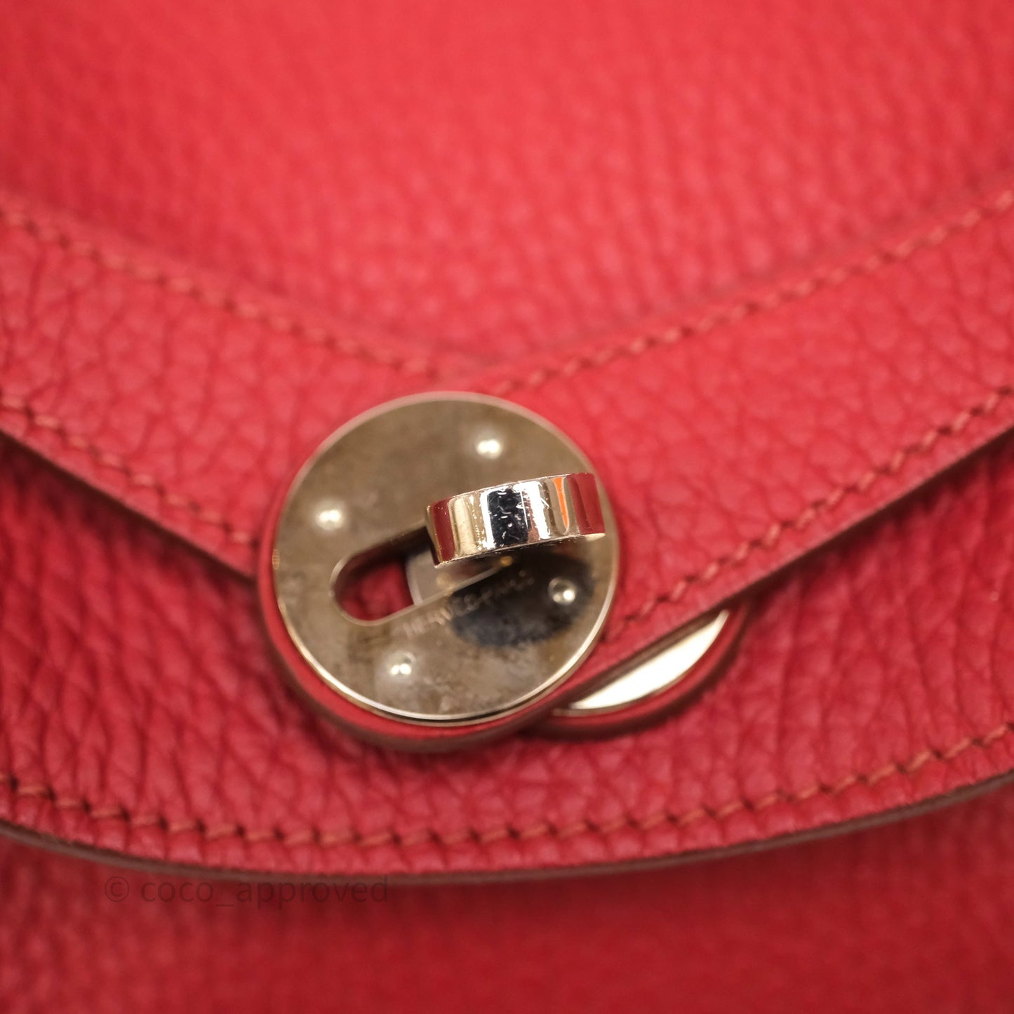 Hermès Lindy 30 Rouge Garance 54 Clemence Palladium Hardware