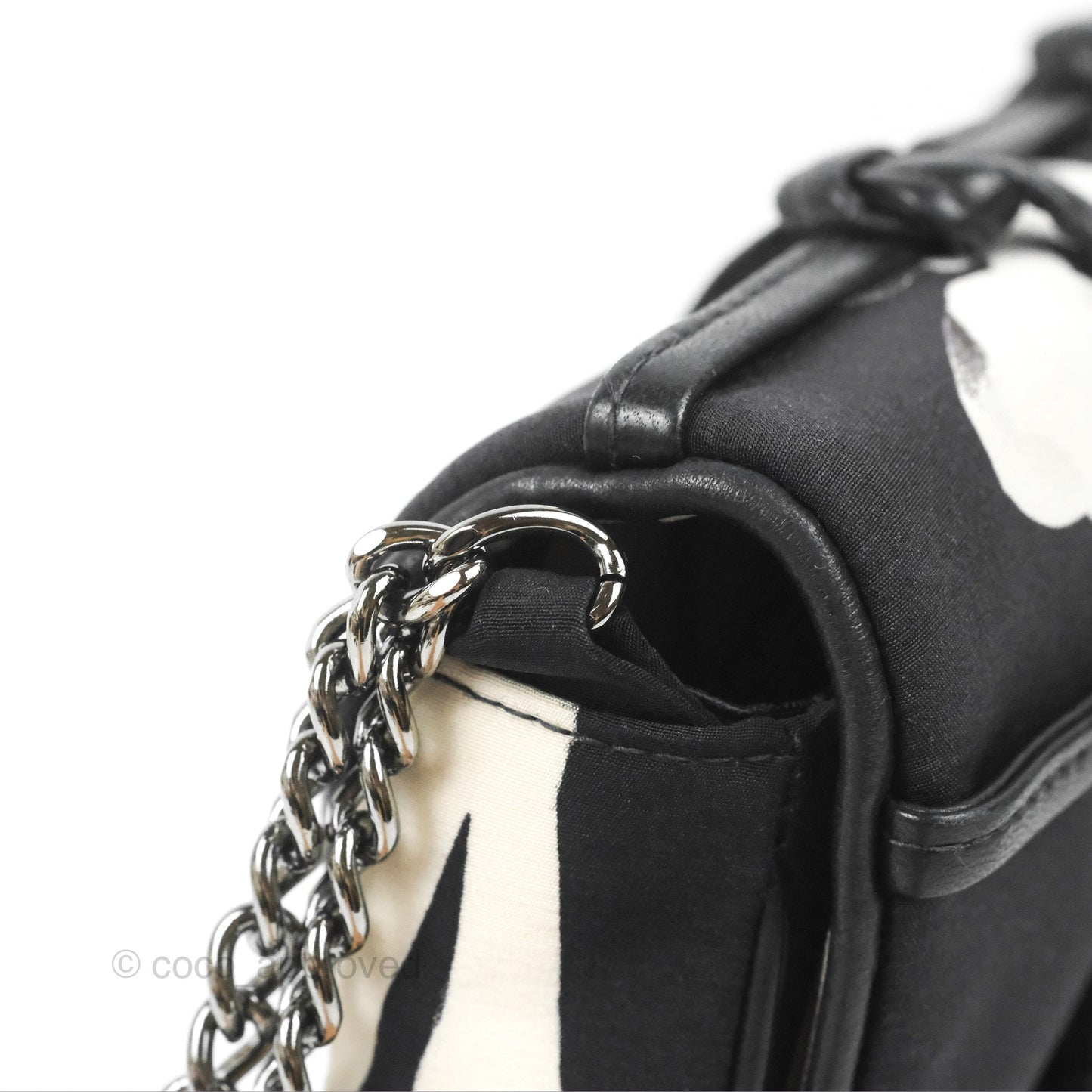 Chanel Timeless Tahiti Canvas Bag Navy Leather