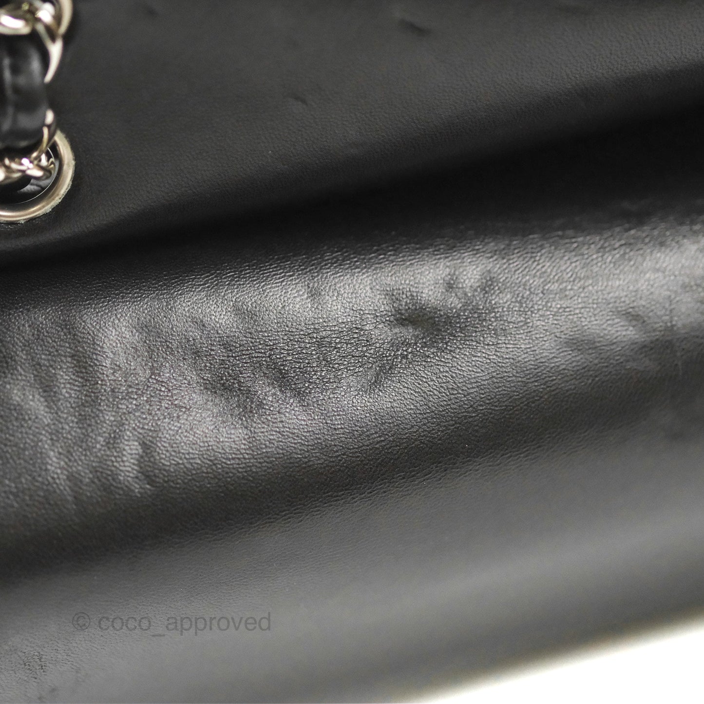 Chanel Quilted Maxi Double Flap Black Lambskin Silver Hardware