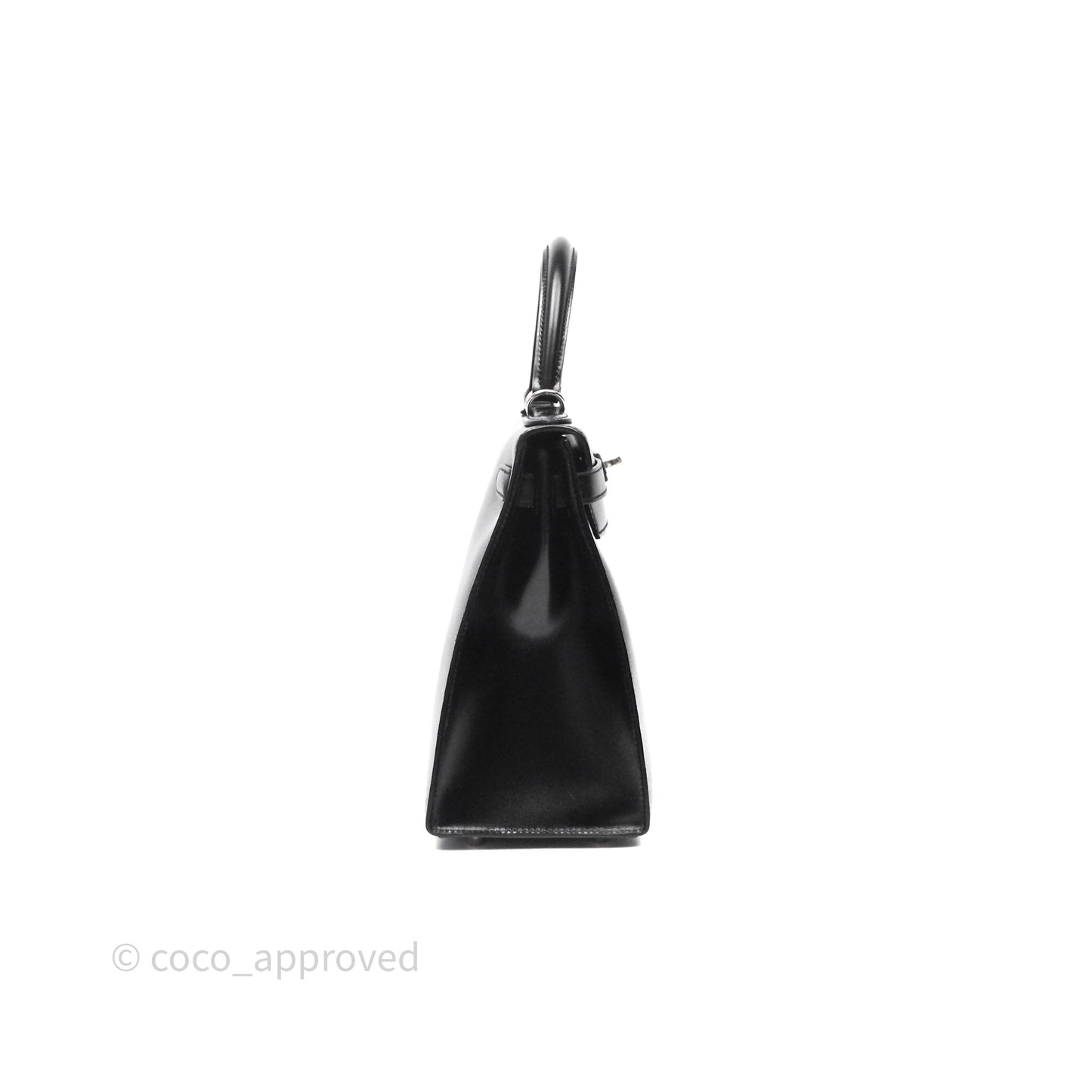 Hermès Kelly 28 Sellier Black Noir 89 Box Leather Palladium Hardware