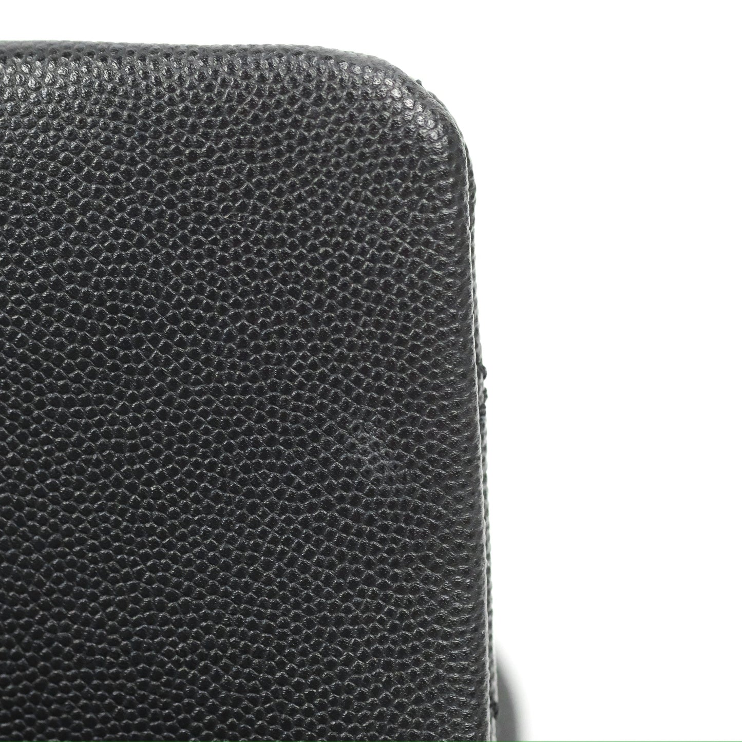 Chanel Small Coco Handle Quilted Black Caviar Ruthenium Hardware Olive Lizard Handle