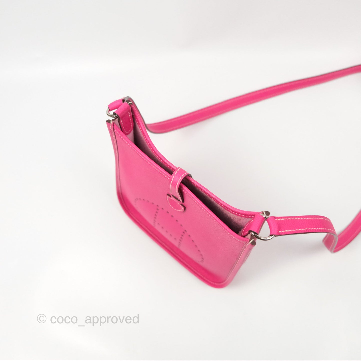 Hermès Mini Evelyne 16 Hot Pink Epsom Palladium Hardware