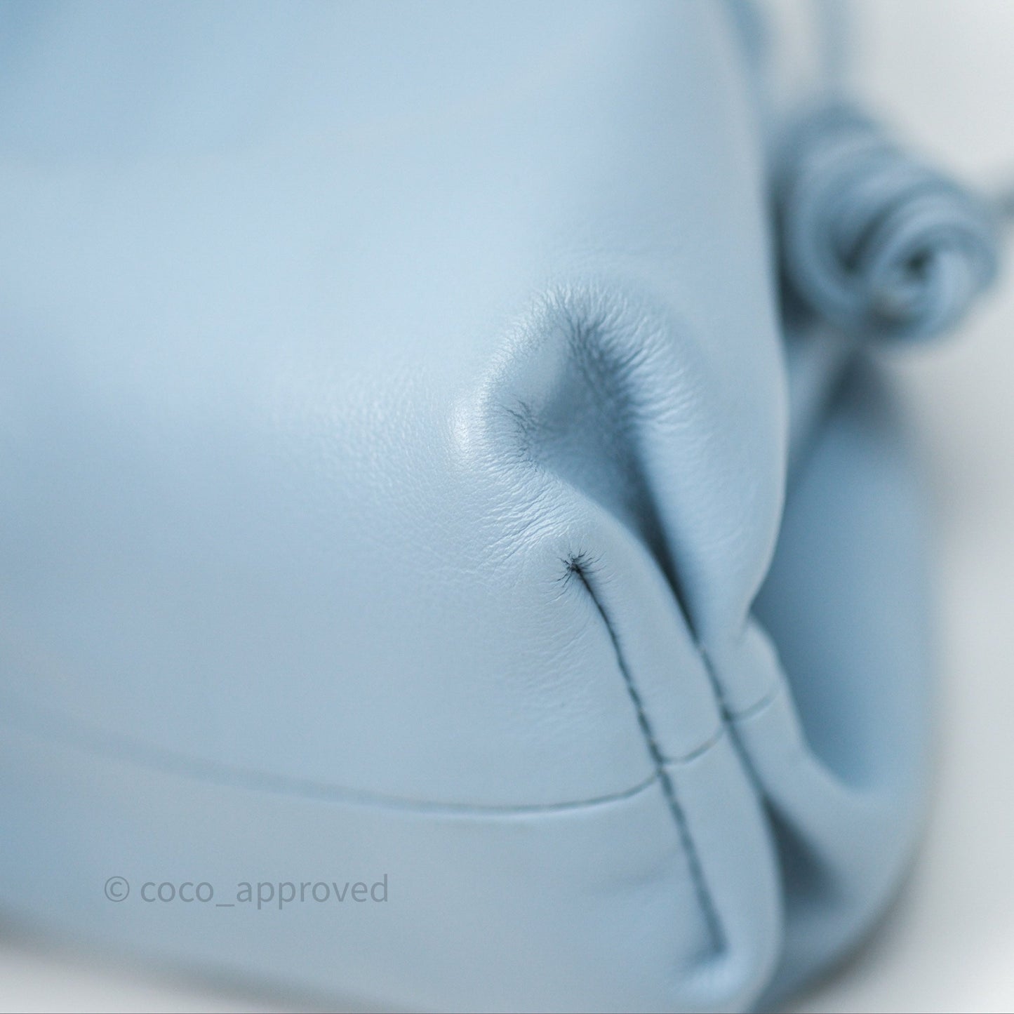 Bottega Veneta The Mini Pouch Ice Blue Calfskin