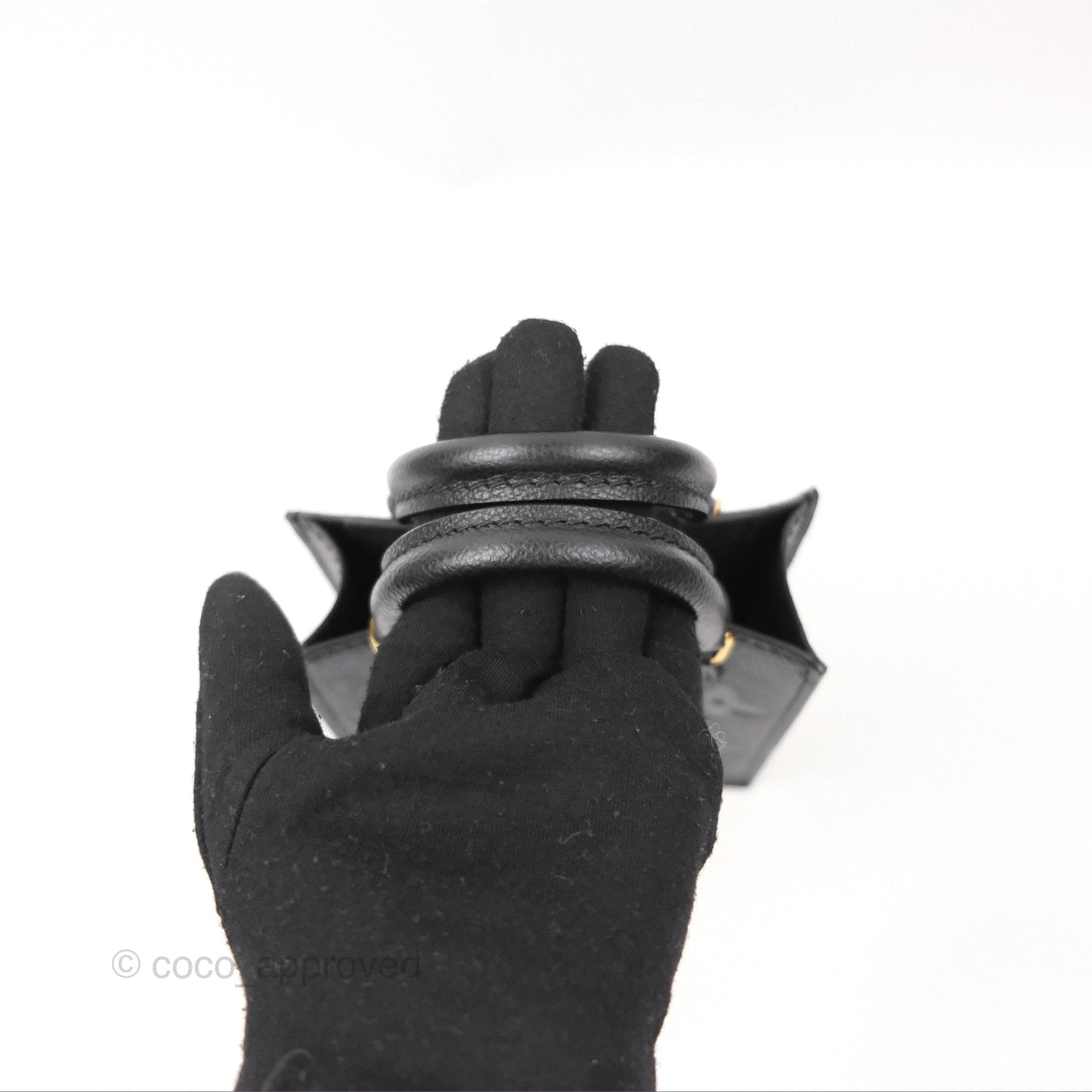 Louis Vuitton Petit Sac Plat Bag Empreinte Giant Monogram Black
