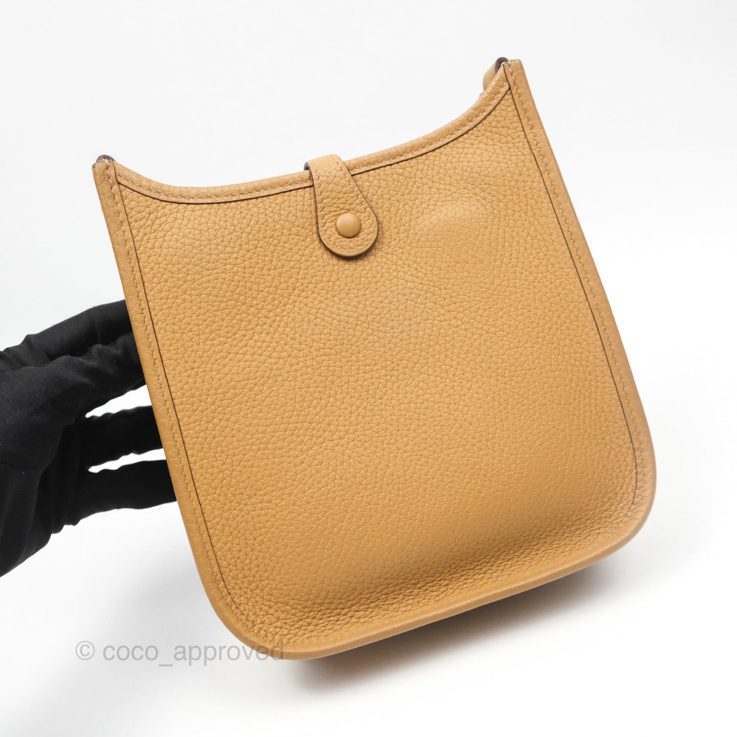 Hermès Mini Evelyne 16 Biscuit 48 Clemence Gold Hardware