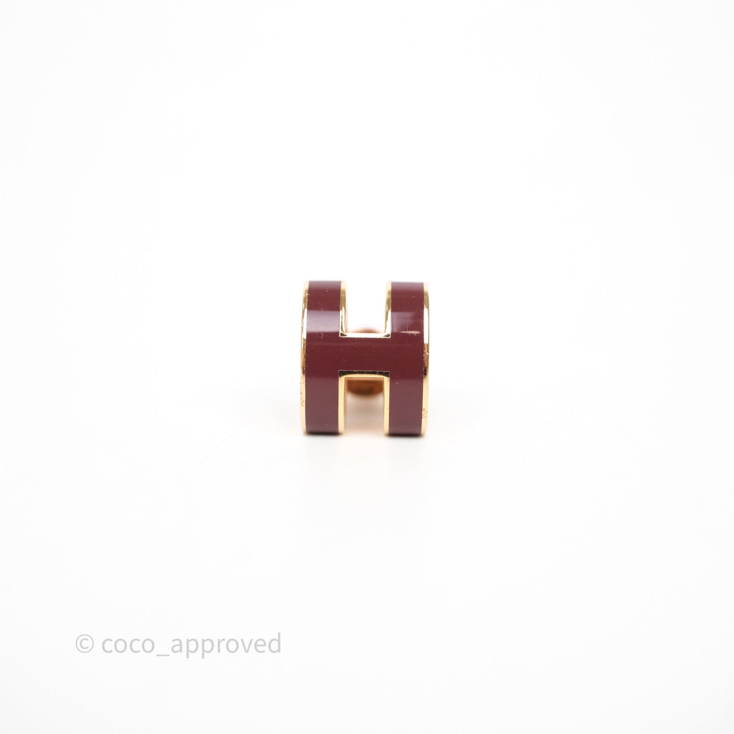 Hermès Pop H Earrings Burgundy Rose Gold