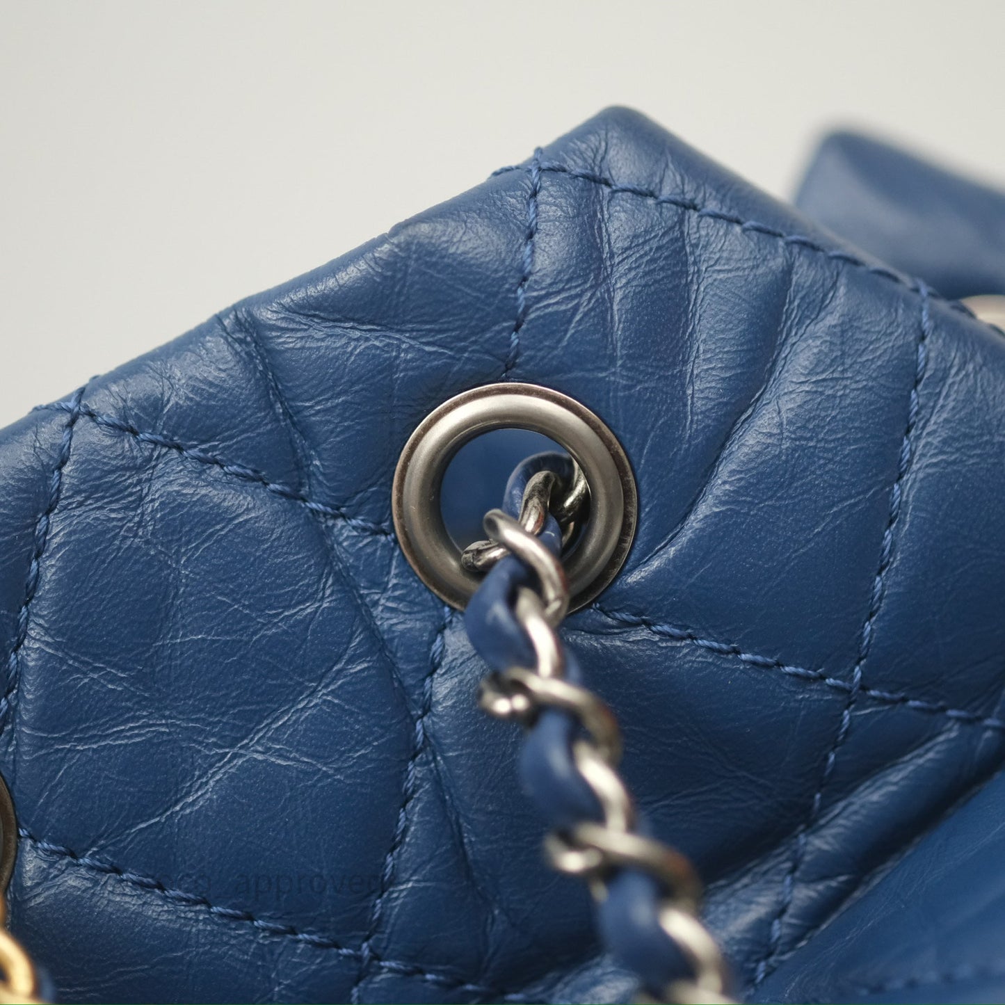 Chanel Small Gabrielle Backpack Blue Aged Calfskin