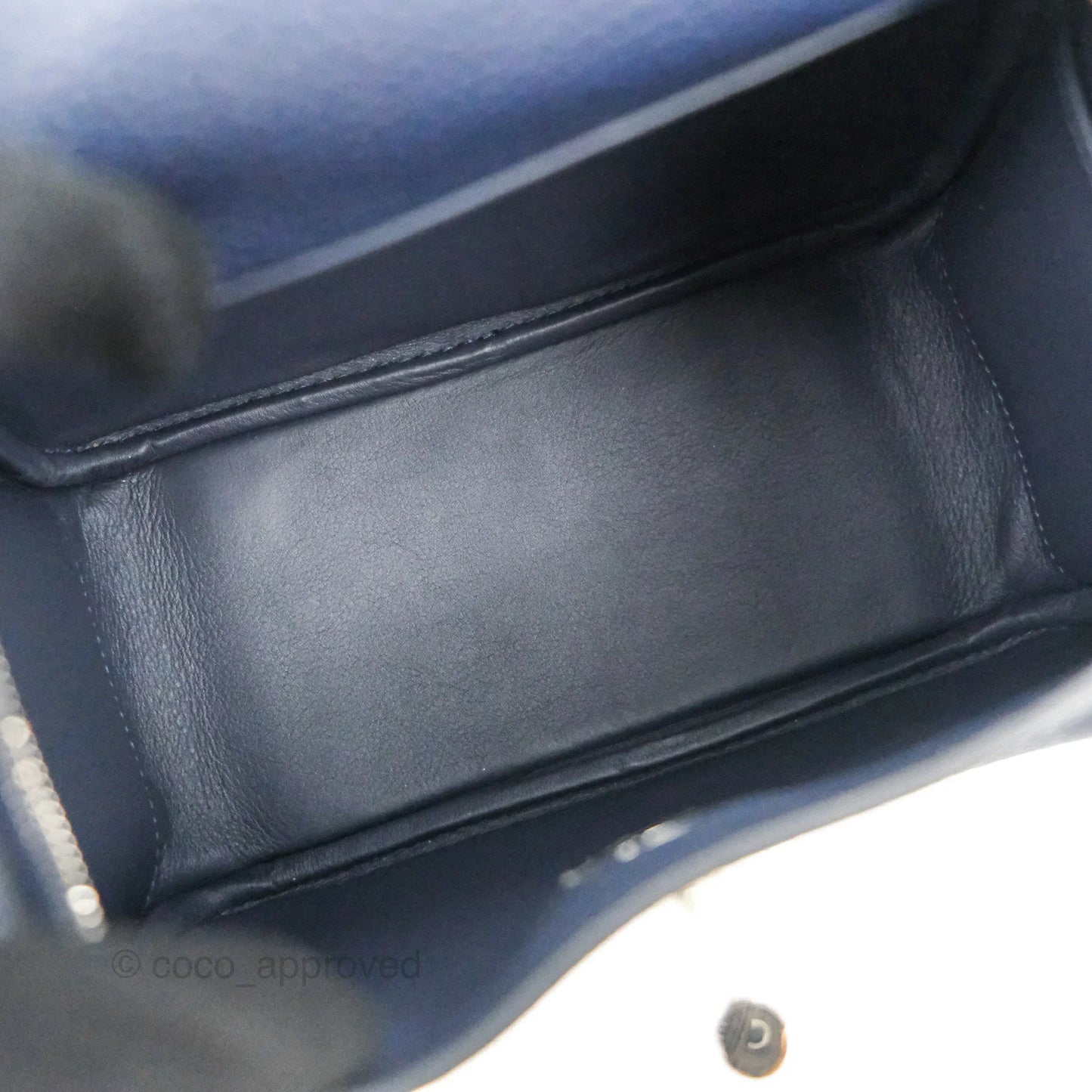 Hermès Mini Lindy 20 Bleu Nuit Clemence Palladium Hardware