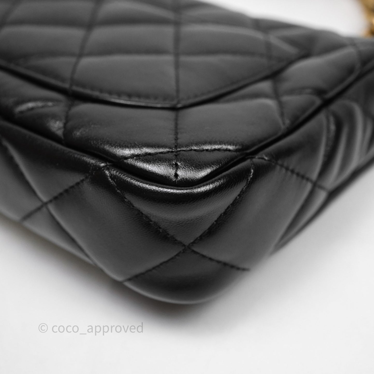 Chanel Small Funky Town Black Lambskin Aged Gold Hardware