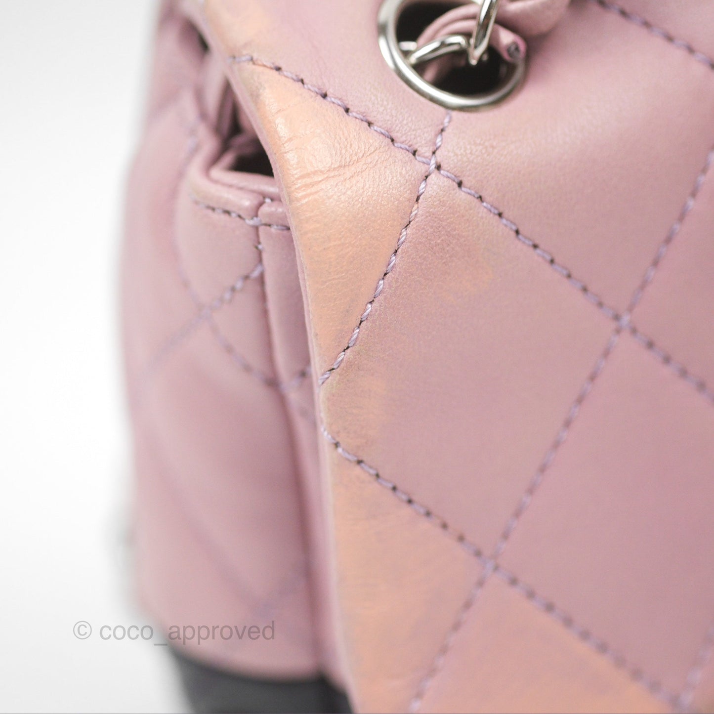 Chanel Medium Bicolor CC Chain Flap Pink/Black Lambskin Silver Hardware