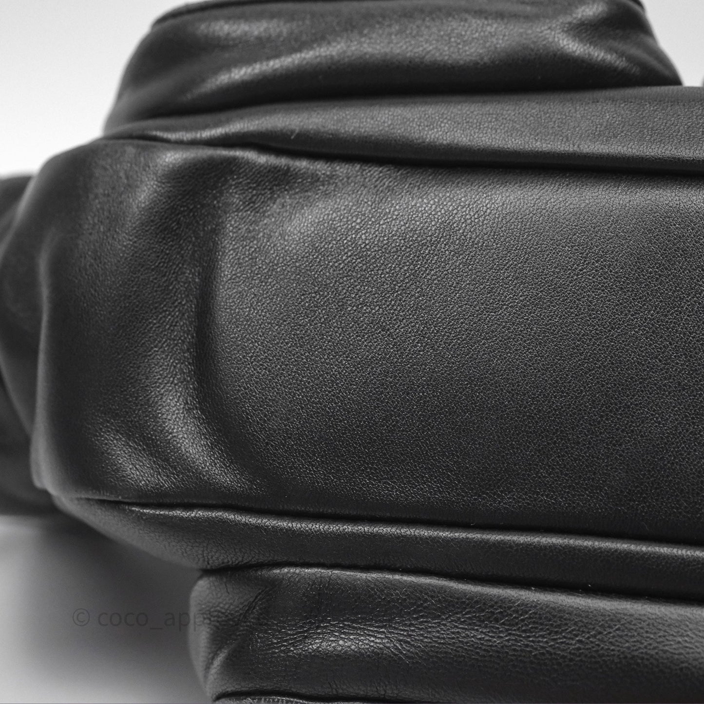 Miu Miu Nappa Leather Pocket Bag Black Lambskin Gold Hardware
