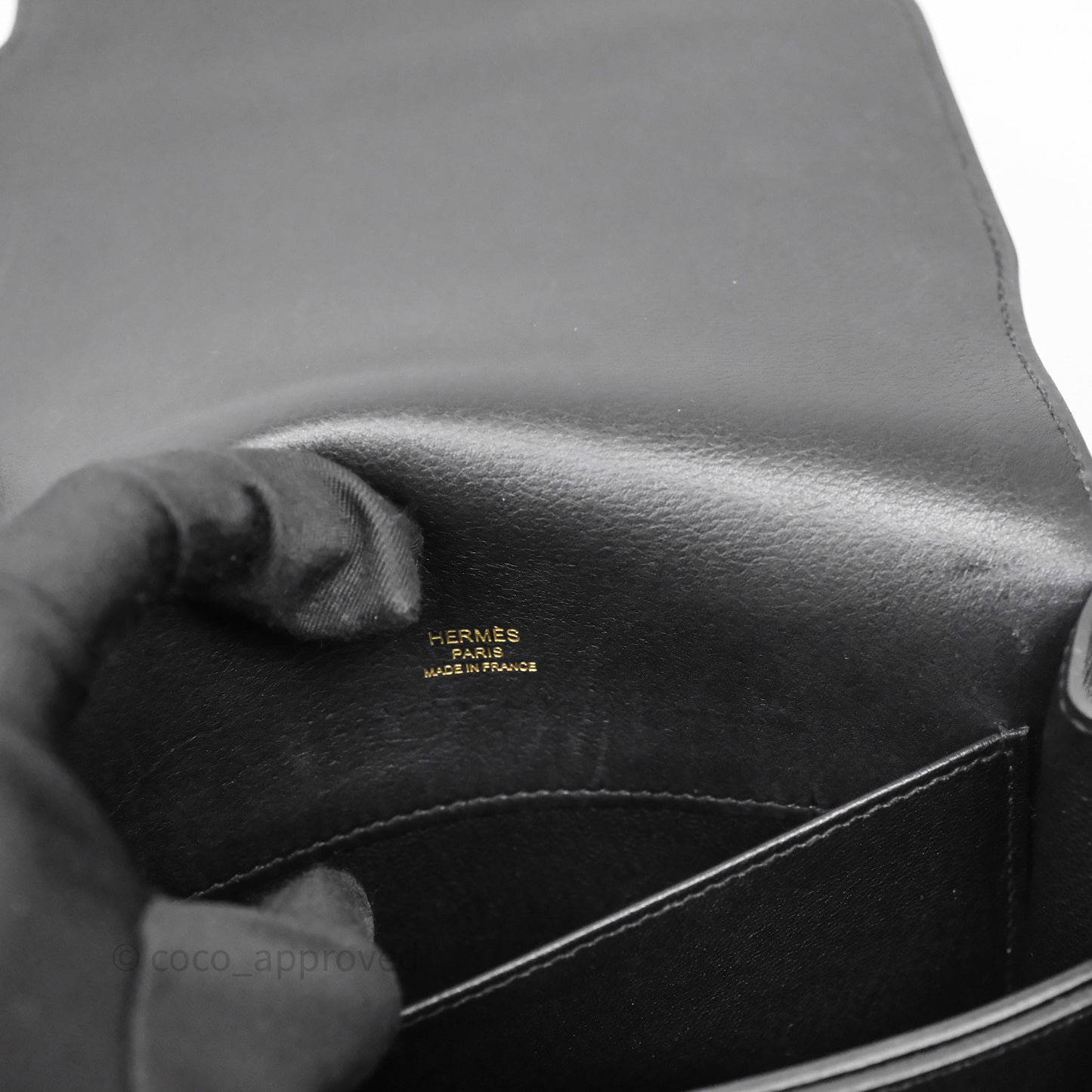 Hermès Roulis Mini 18 Black Veau Evergrain Gold Hardware