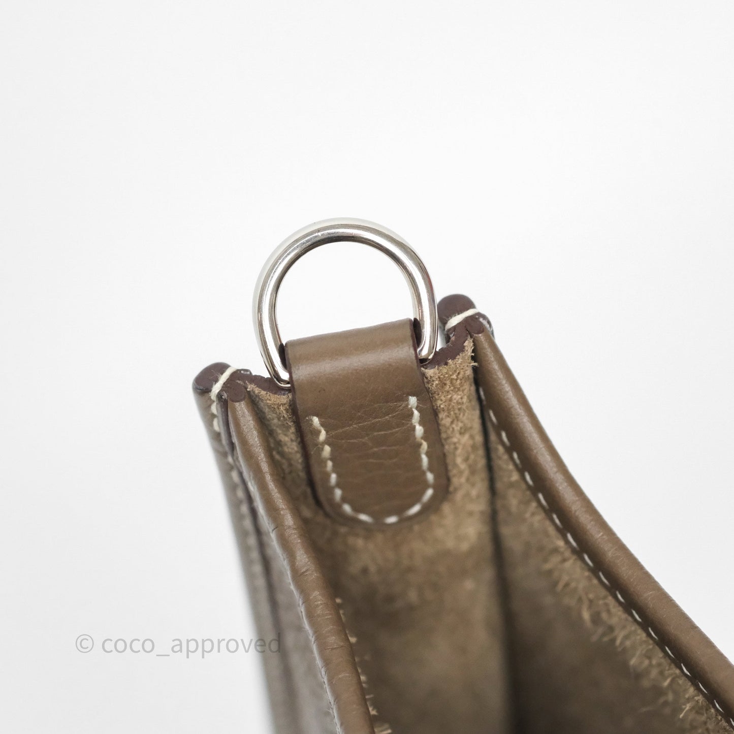 Hermès Mini Evelyne 16 Etoupe 18 Clemence Palladium Hardware