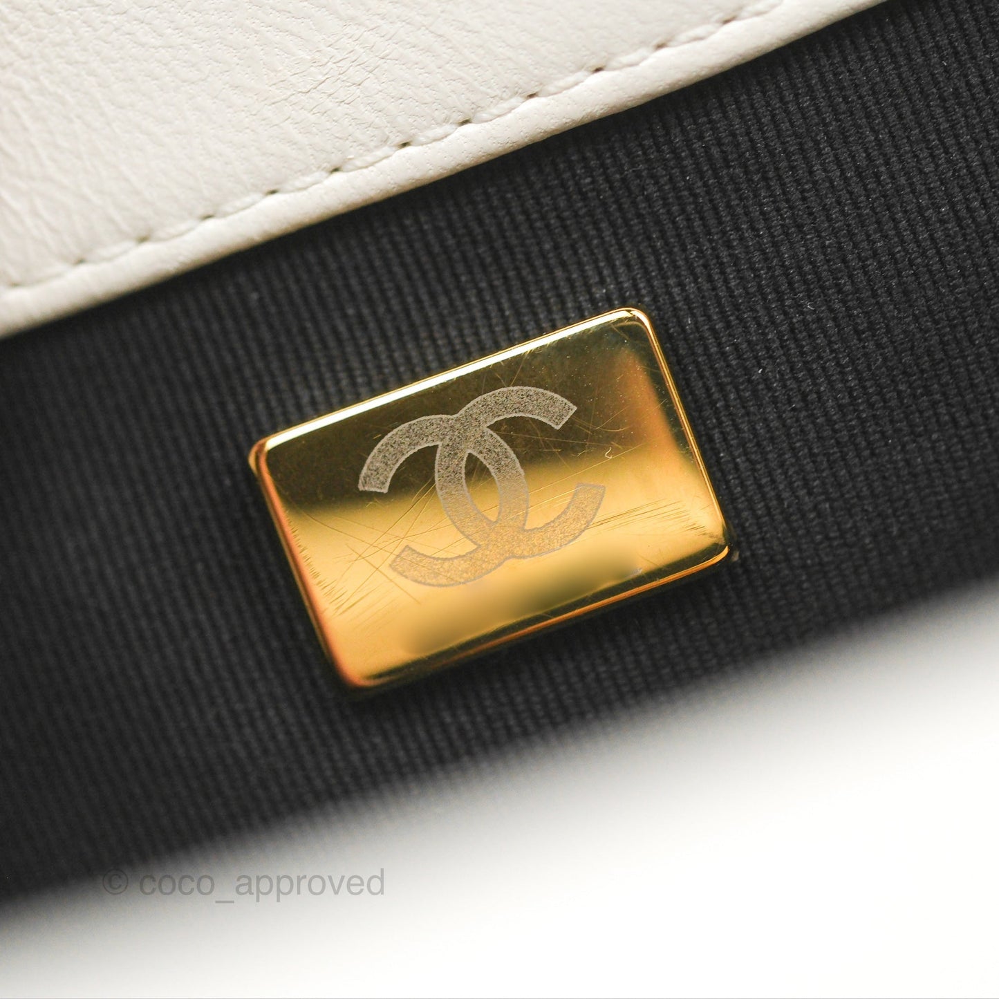 Chanel 19 Small Ivory White Lambskin Mixed Hardware