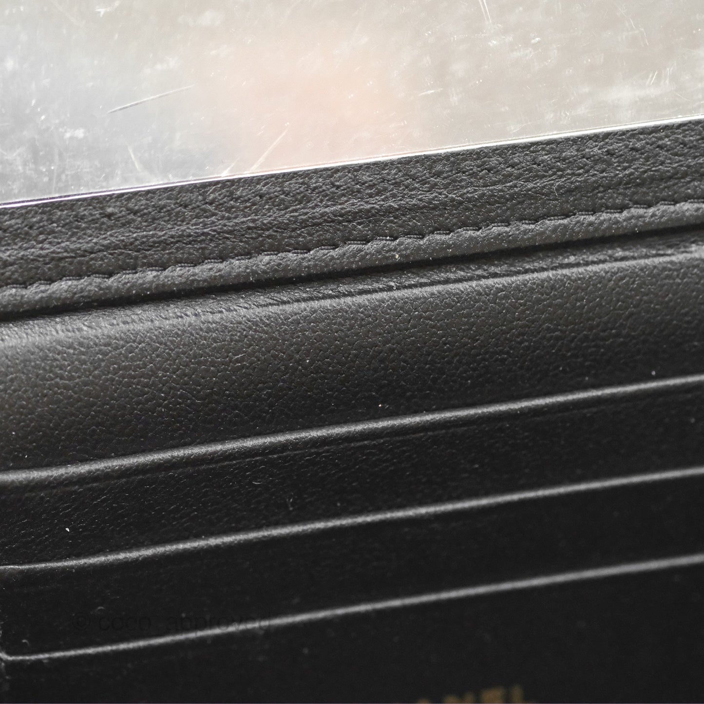 Chanel Vanity Rectangular with Top Handle Black Lambskin Aged Gold Hardware