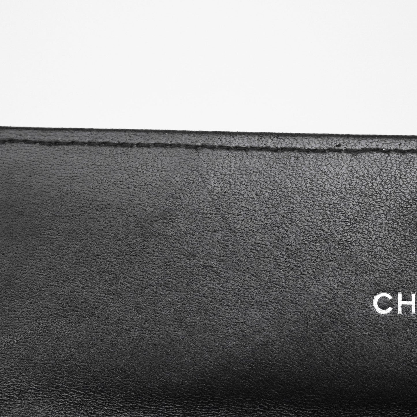 Chanel Classic Quilted Long Wallet Black Lambskin Silver Hardware