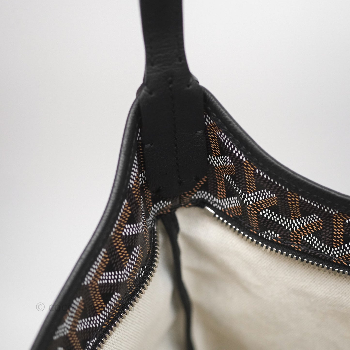Goyard Bohème Hobo Bag Black Goyardine Canvas