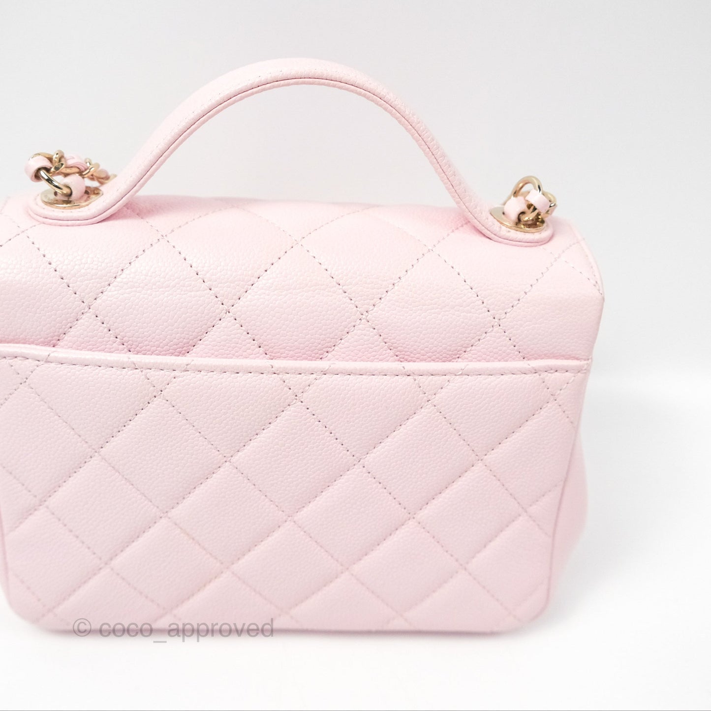 Chanel Quilted Small Business Affinity Flap Pink Caviar Gold Hardware