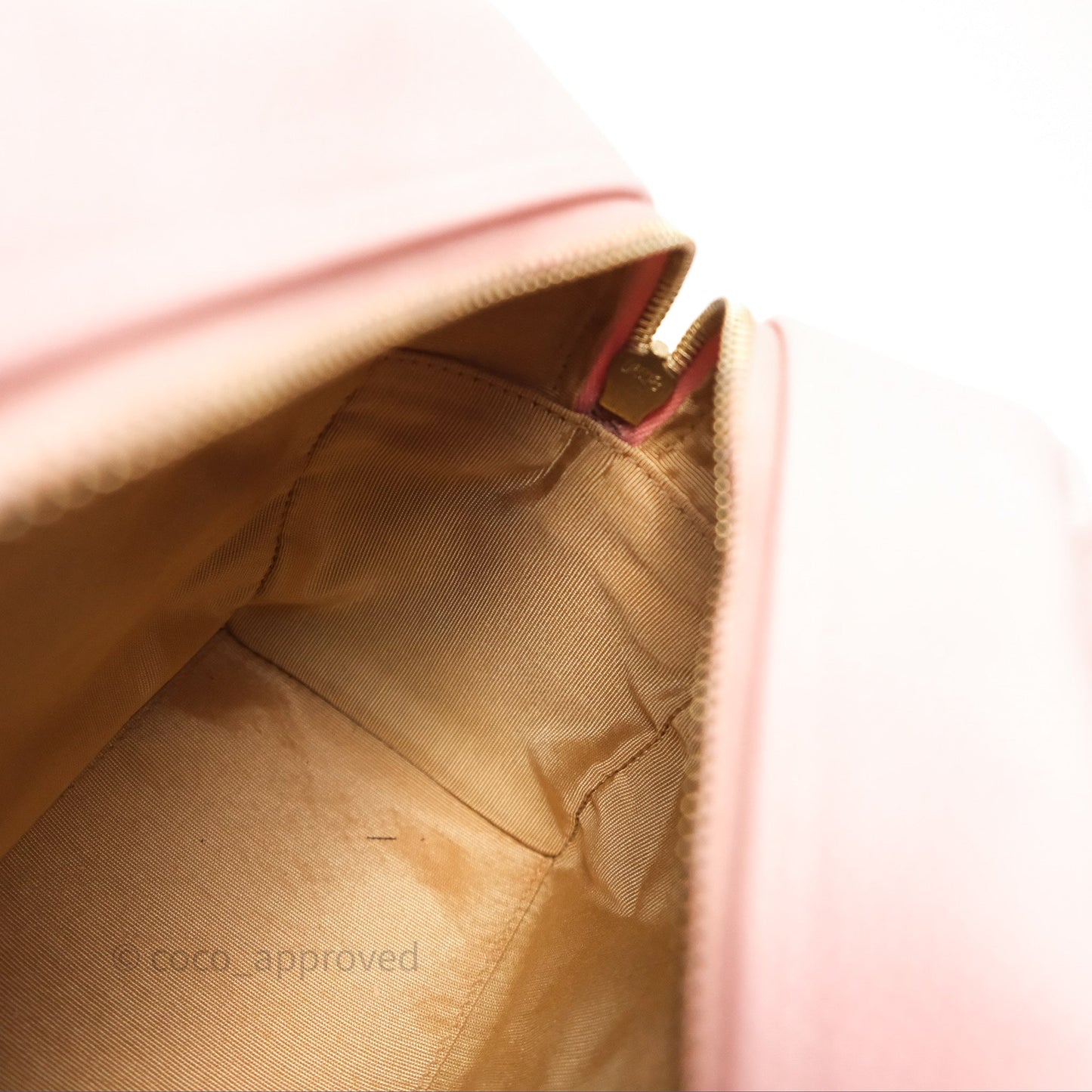 Chanel Vintage Mini CC Boston Bag Sakura Pink Caviar Gold Hardware