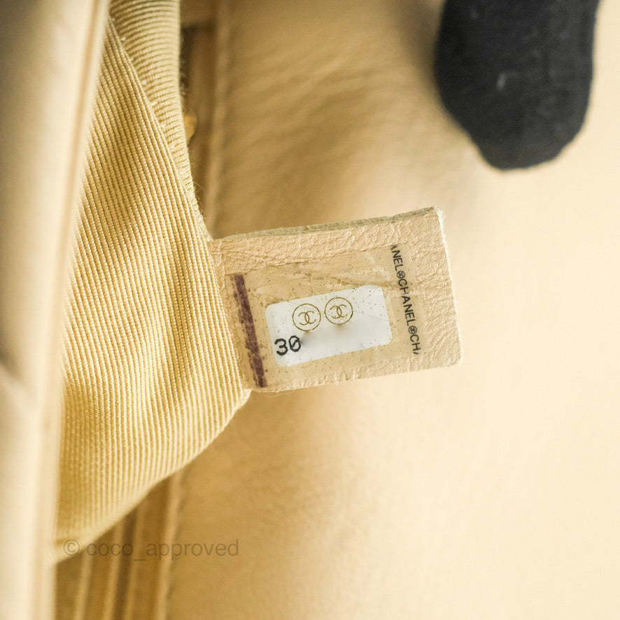 Chanel 19 Small Beige Goatskin Mixed Hardware