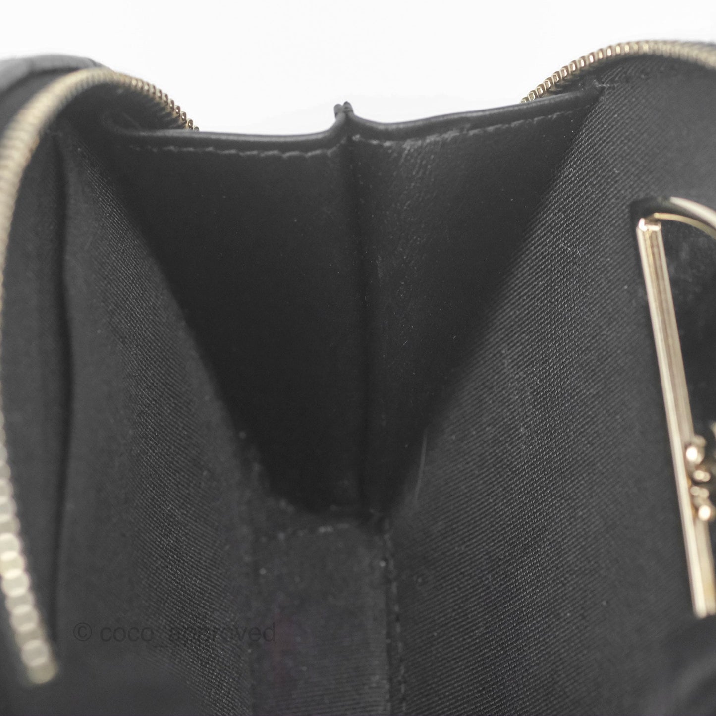 Chanel Mini Round Vanity Bag Handle With Care Black Caviar 22C