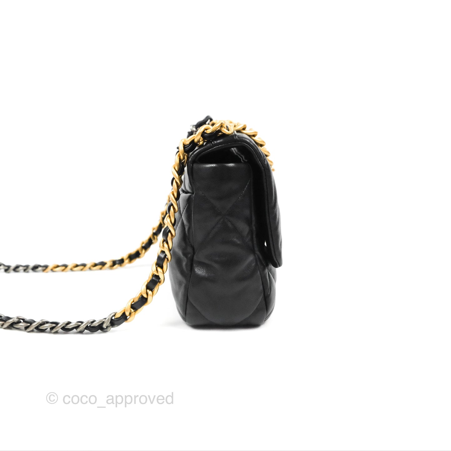 Chanel 19 Small Black Goatskin Mixed Hardware