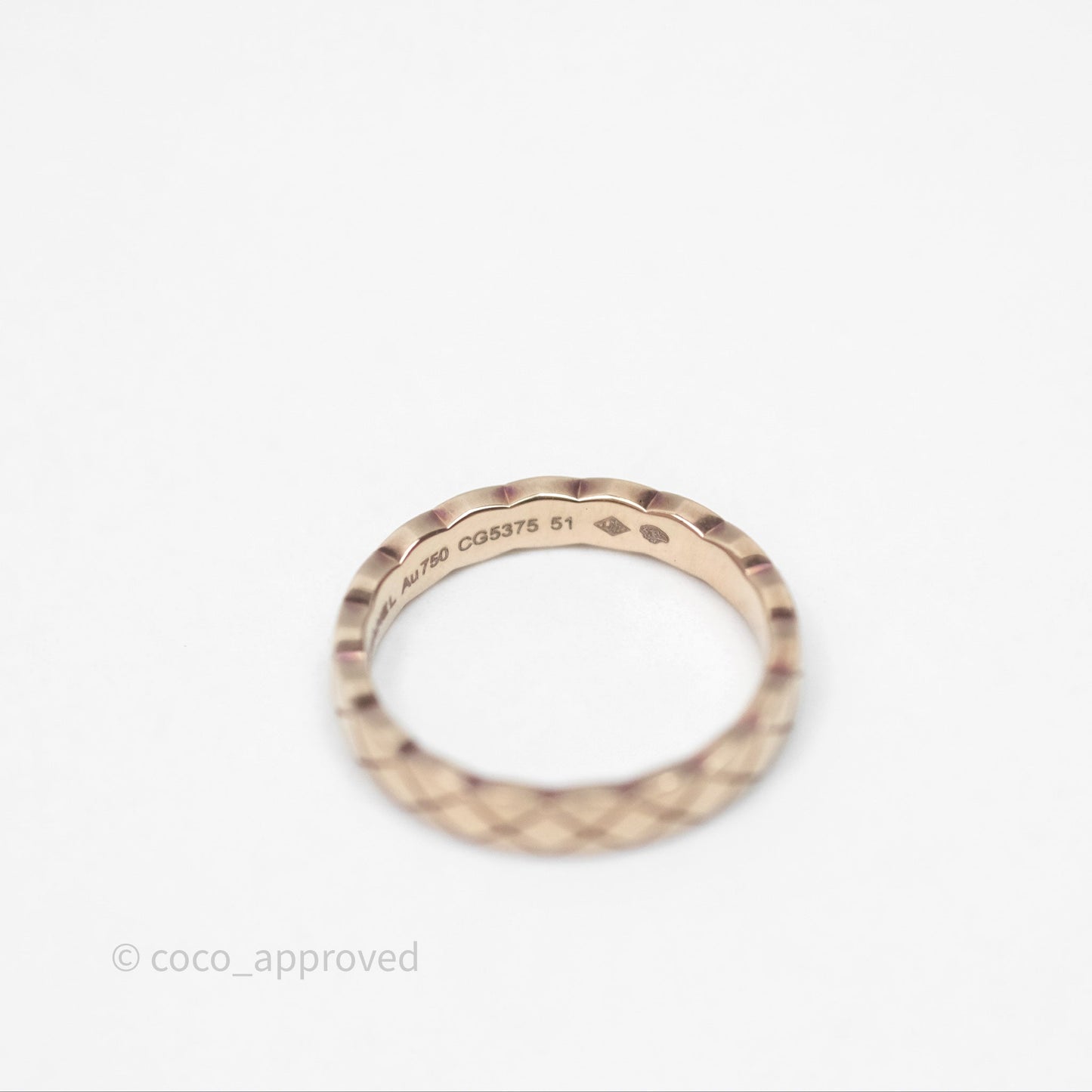Chanel Coco Crush Ring 18K Beige Gold Size 51