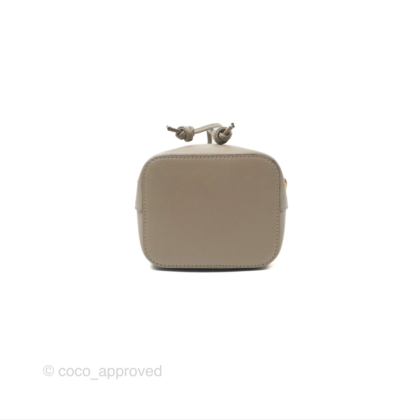 Fendi Mini Mon Tresor Bucket Bag Tortora Grained Calfskin