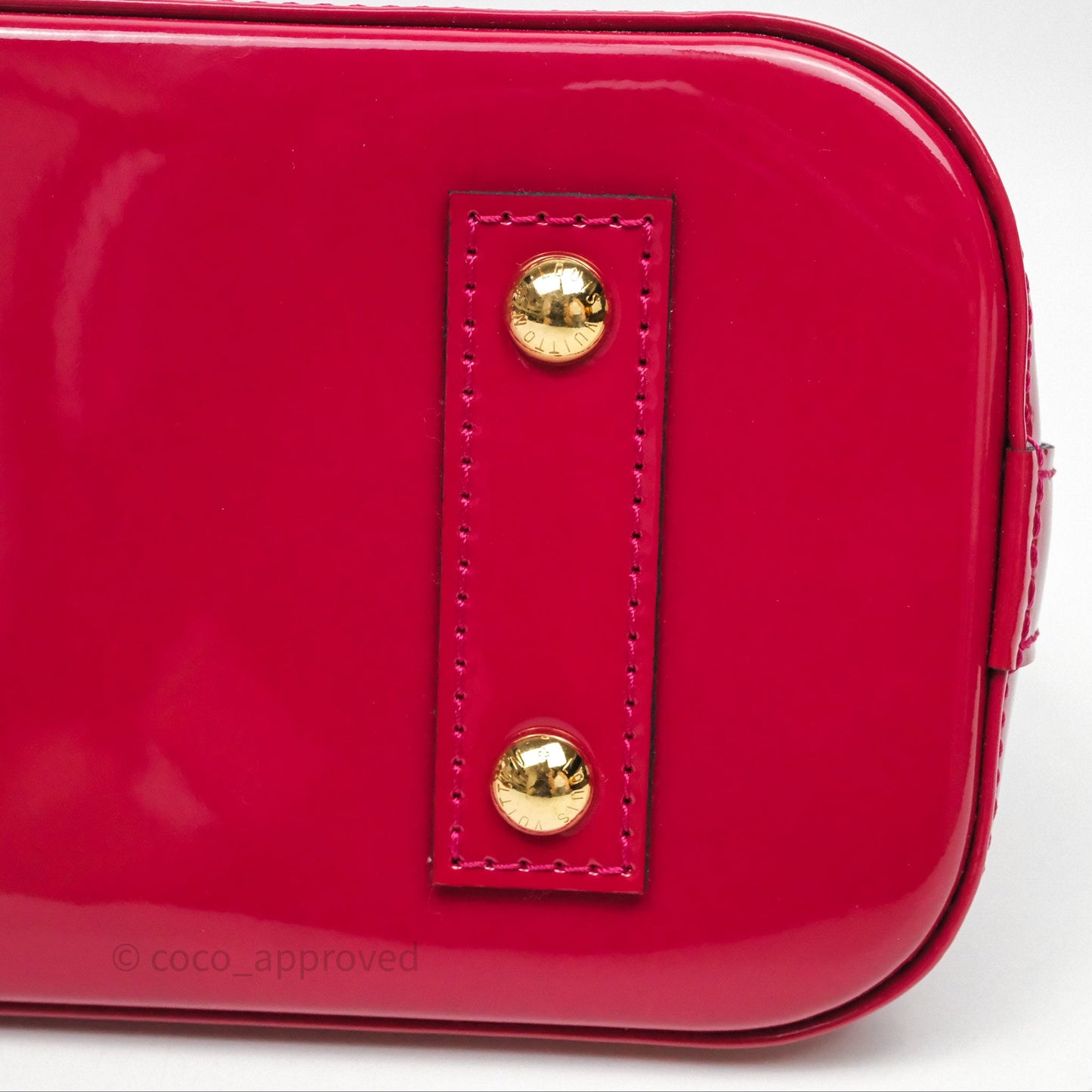 Louis Vuitton Alma BB Red Patent Gold Hardware