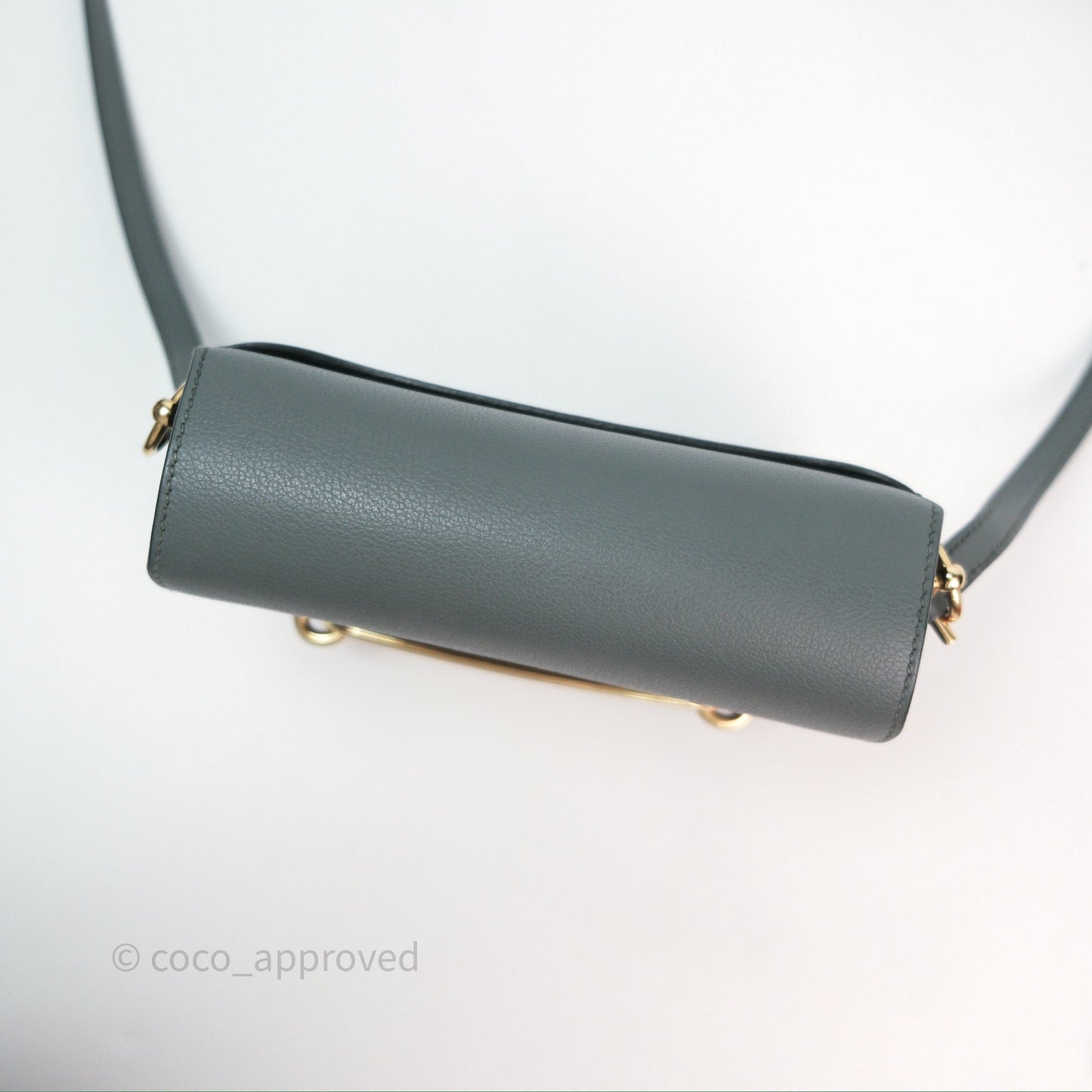 Hermès Roulis Mini 18 Vert Amancde 63 Evercolor Gold Hardware