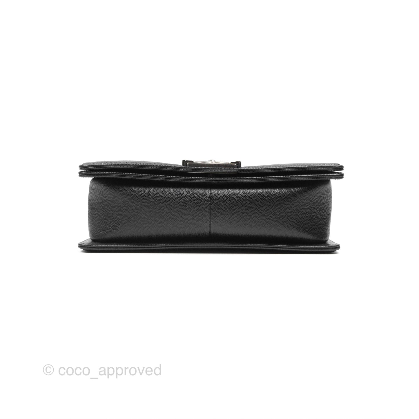 Chanel Quilted Medium Boy Black Caviar Ruthenium Hardware