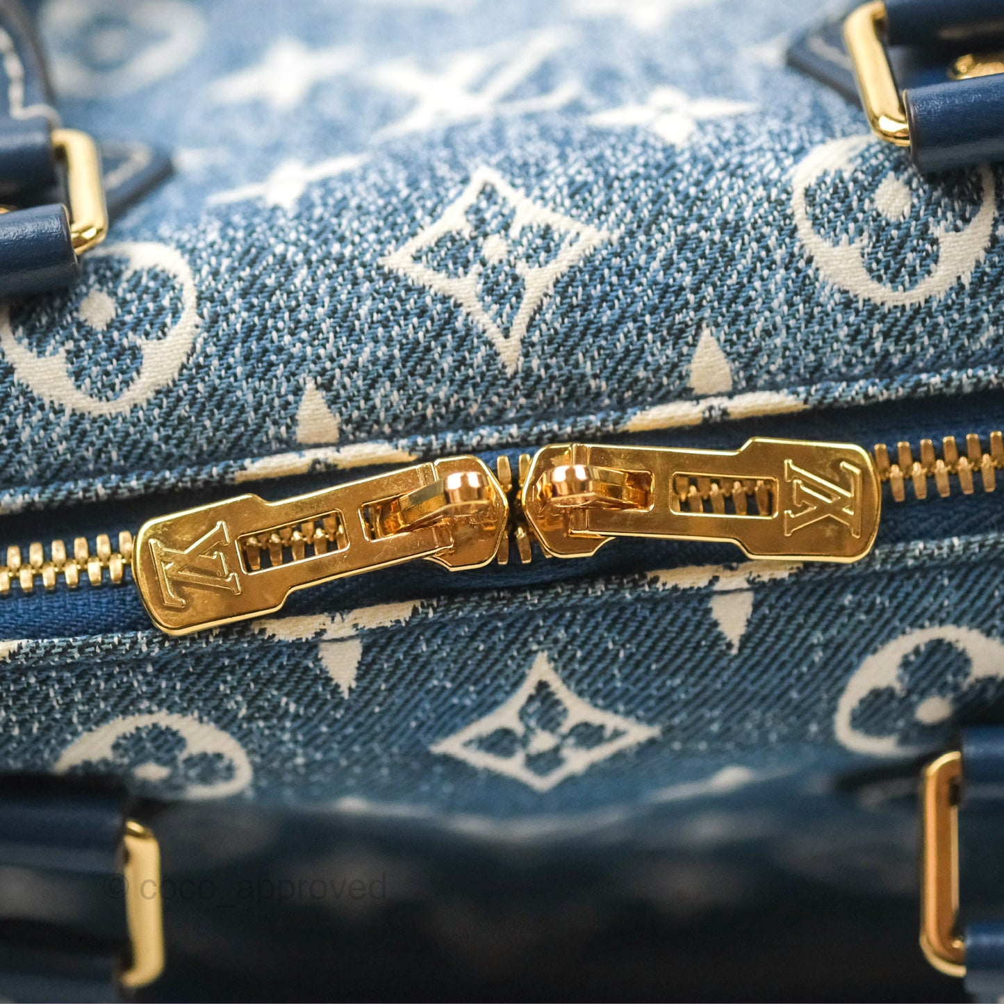 Louis Vuitton Bandouliere Speedy 25 Monogram Blue Denim