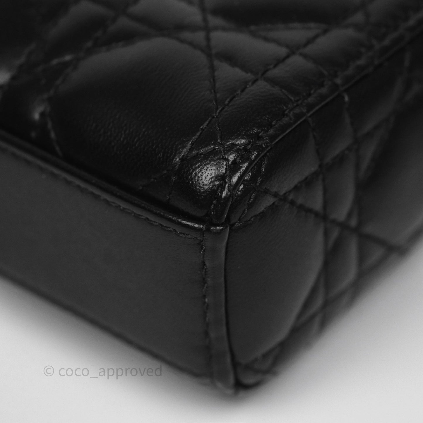 Dior Small Lady D-Joy Bag Black Lambskin Cannage Gold Hardware