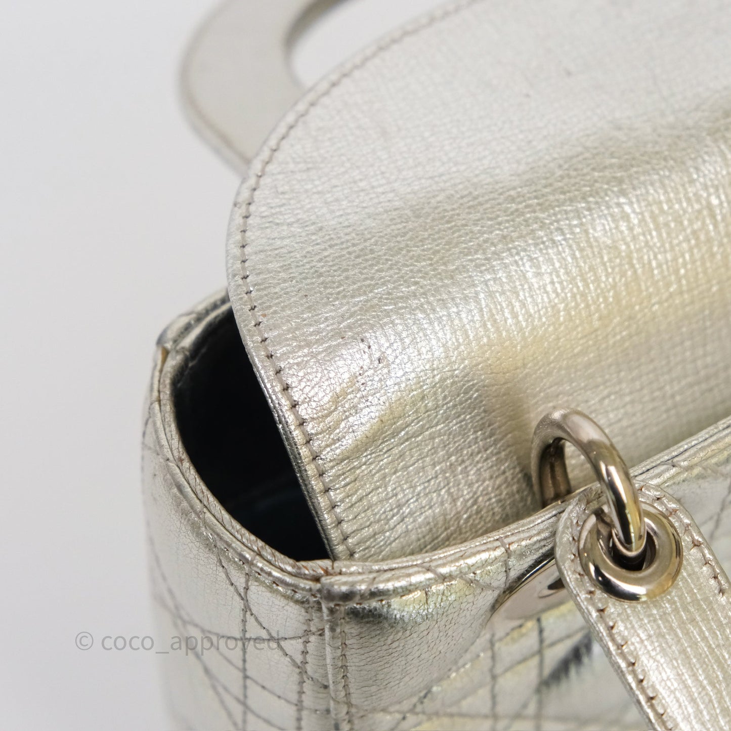 Dior My ABCDior Lady Dior Metallic Silver Cannage