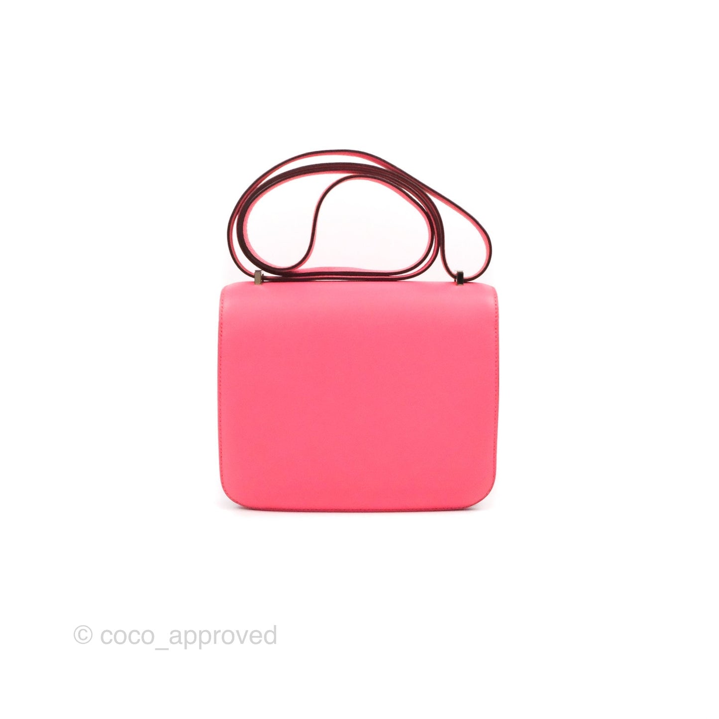 Hermès Constance Mini 18cm Rose Azalee Swift Palladium Hardware