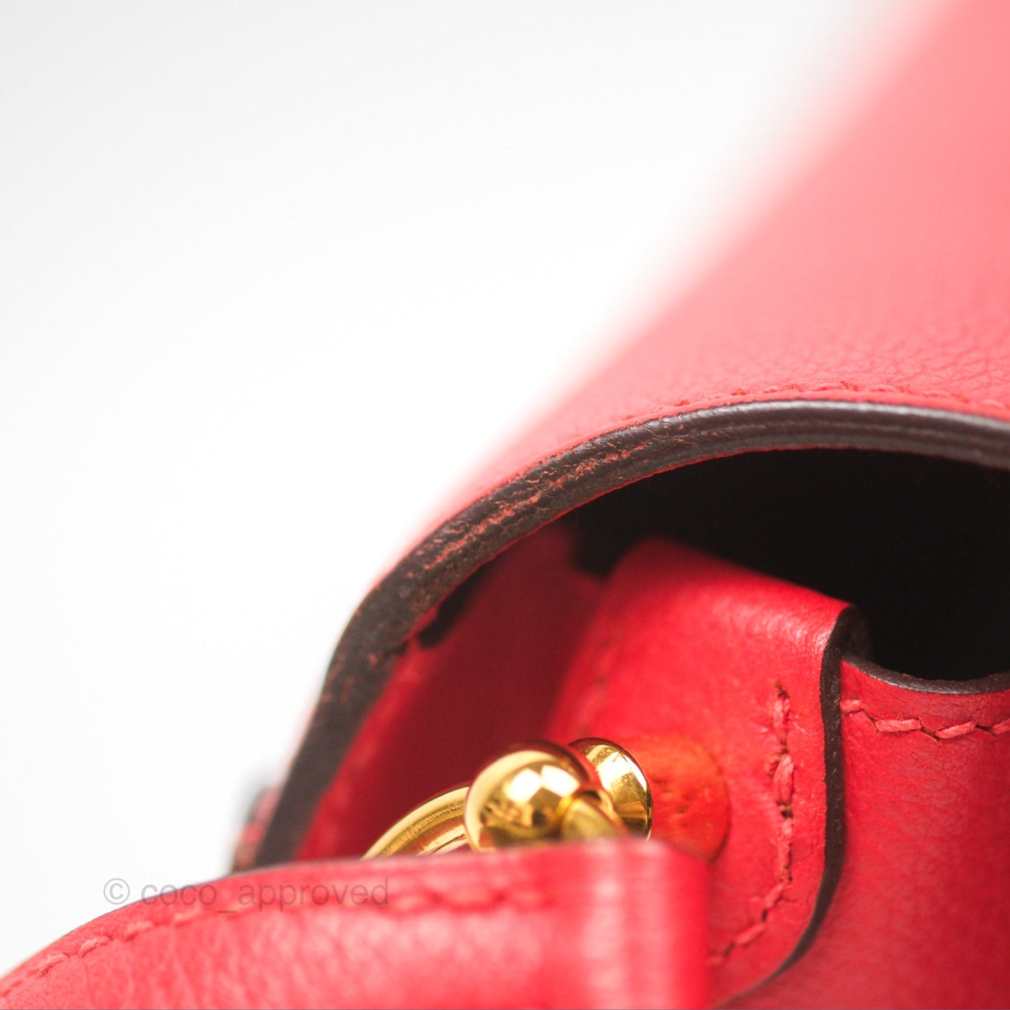 Hermès Roulis Mini 18 Rouge De Coeur Evercolor Permabrass Hardware