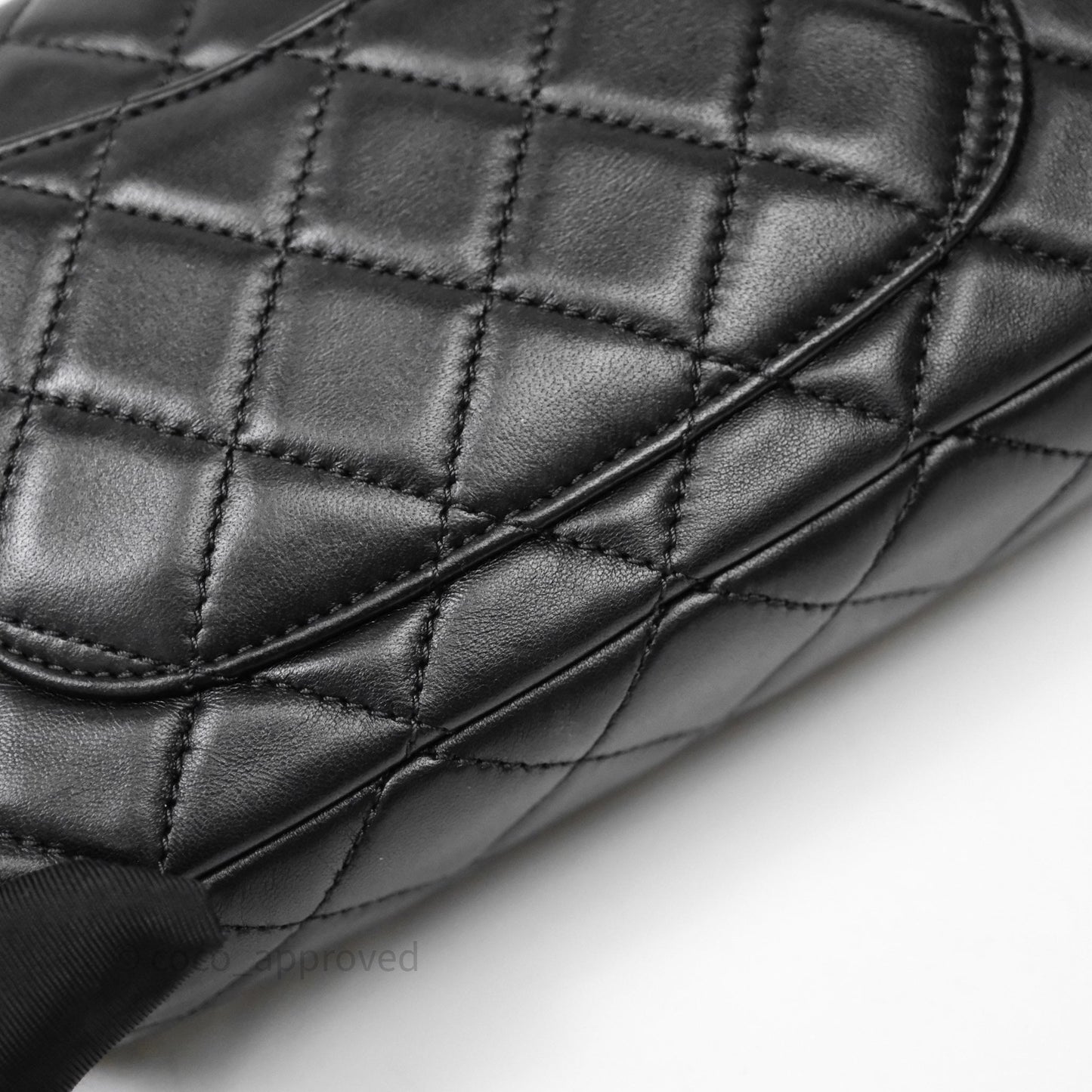 Chanel Mini Rectangular Pearl Crush Quilted Black Lambskin Aged Gold Hardware