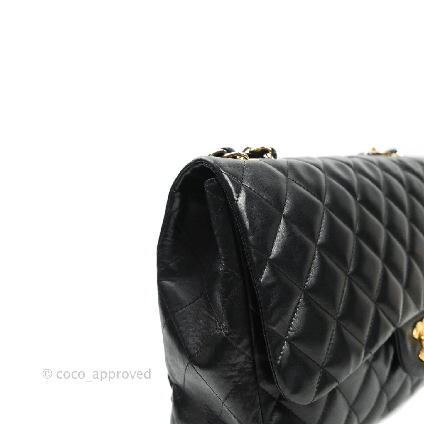 Chanel Jumbo Single Flap Black Lambskin 24K Gold Hardware⁣⁣