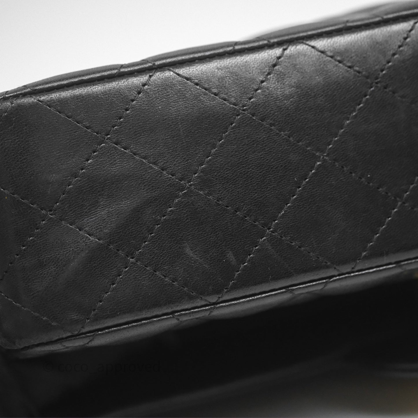 Chanel Classic M/L Medium Flap Quilted Black Lambskin Gold Hardware