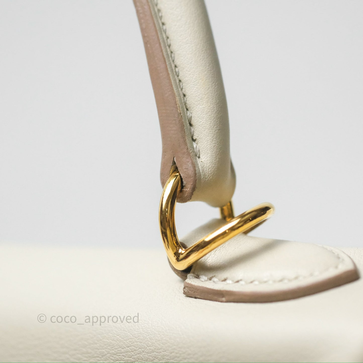 Hermès Retourne Swift Kelly 25 Gris Perle 80 Gold Hardware