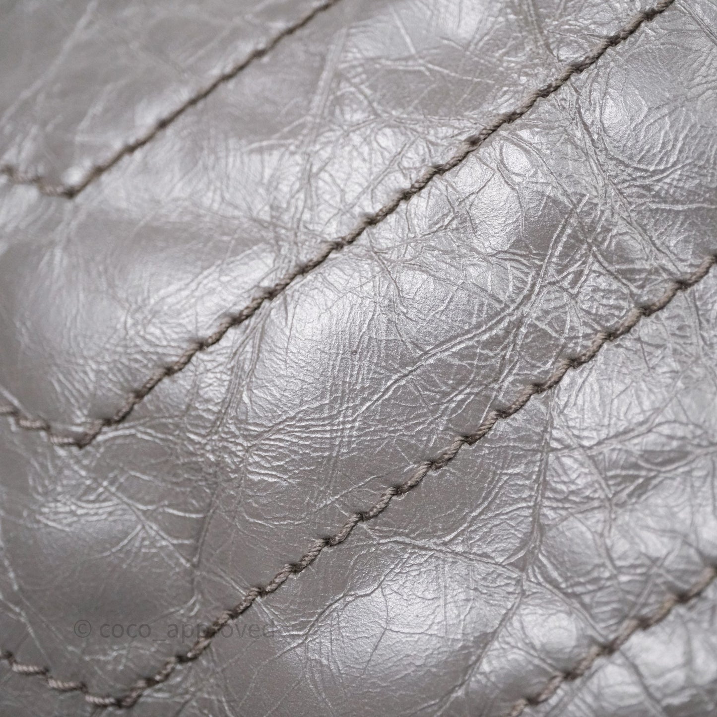 Saint Laurent Medium Niki Chain Bag Crinkled Calfskin Grey