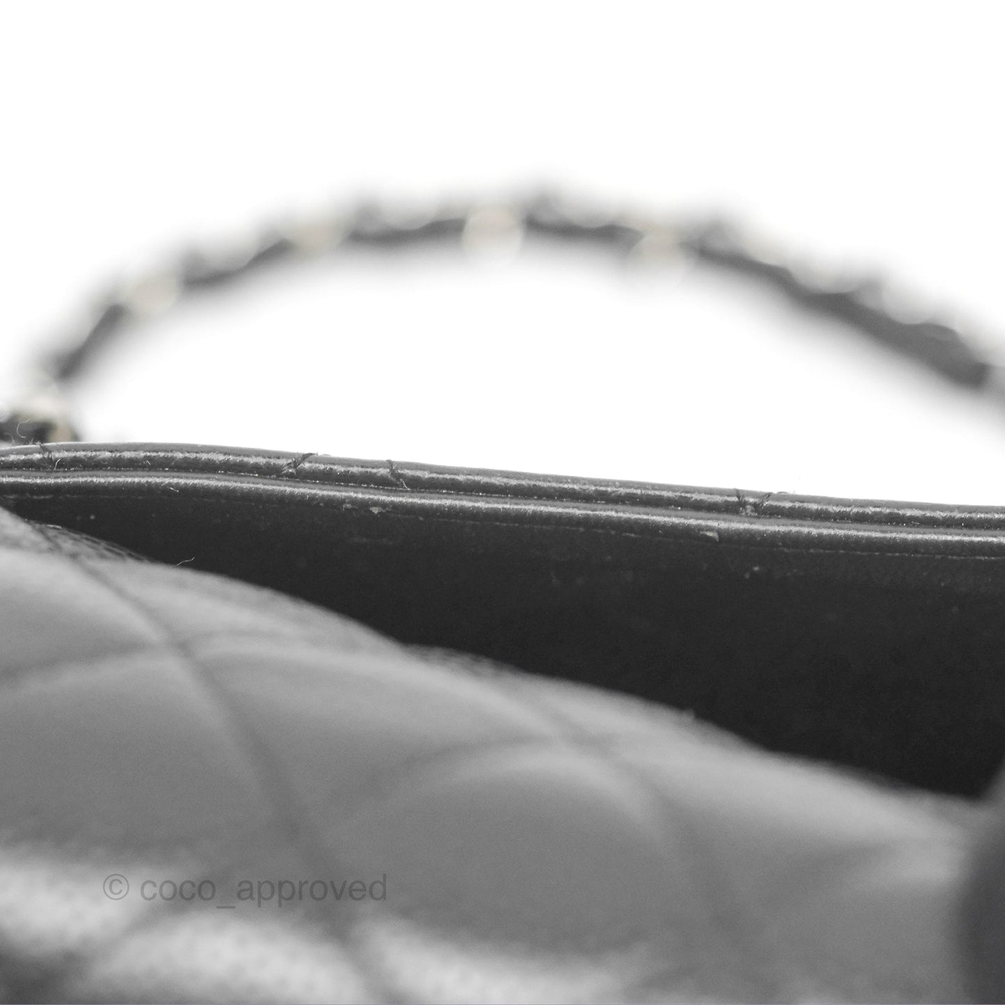 Chanel Classic M/L Medium Flap Quilted Black Caviar Silver Hardware
