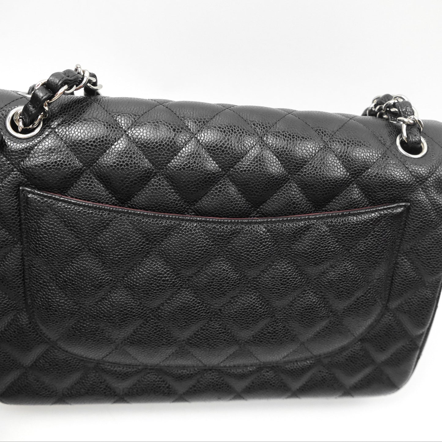 Chanel Jumbo Double Flap Black Caviar Silver Hardware⁣⁣
