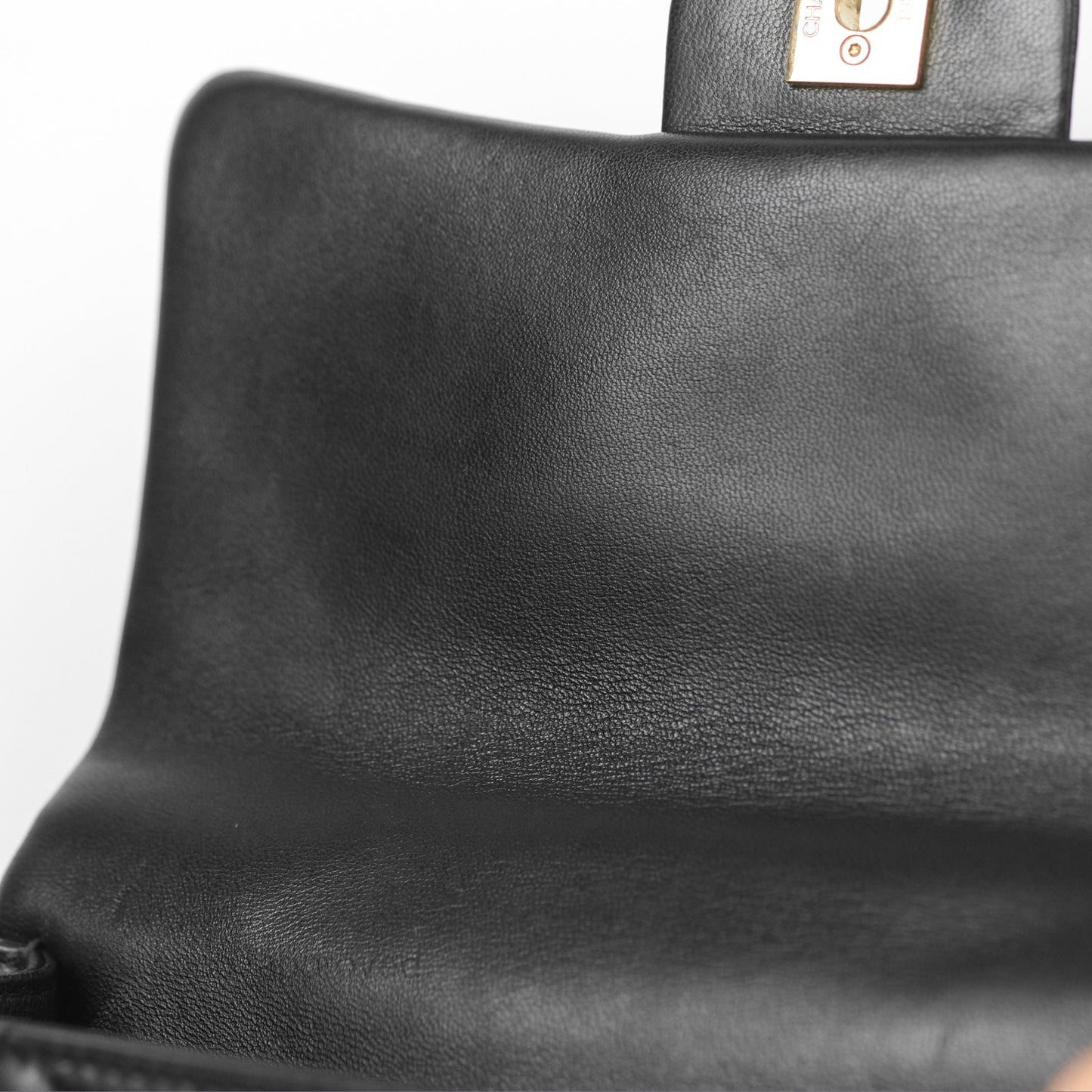 Chanel Small Coco Lady Quilted Flap Bag With Top Handle Black Calfskin Gold Hardware
