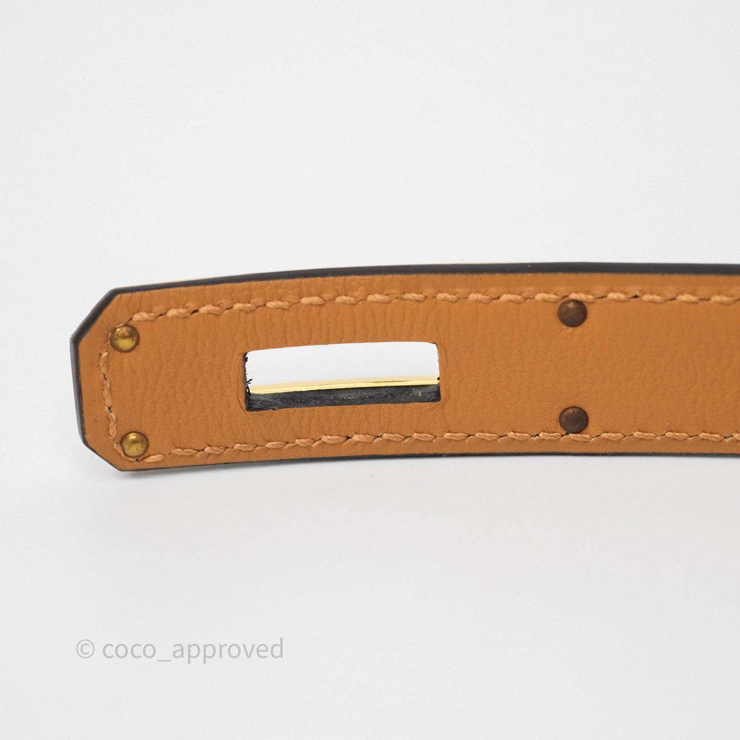 Hermès Kelly Buckle Belt Etoupe Epsom Gold Hardware