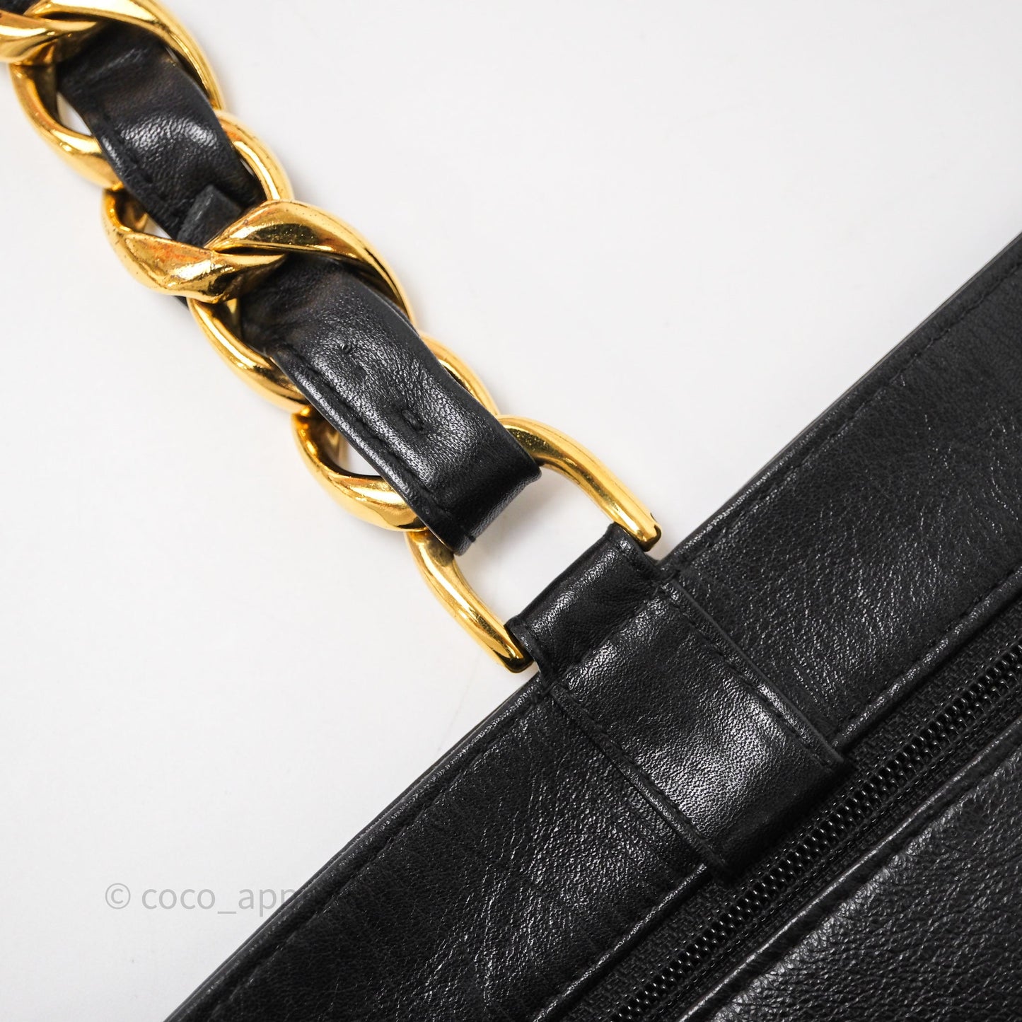 Chanel Vintage Shoulder Bag Black Calfskin Gold Hardware