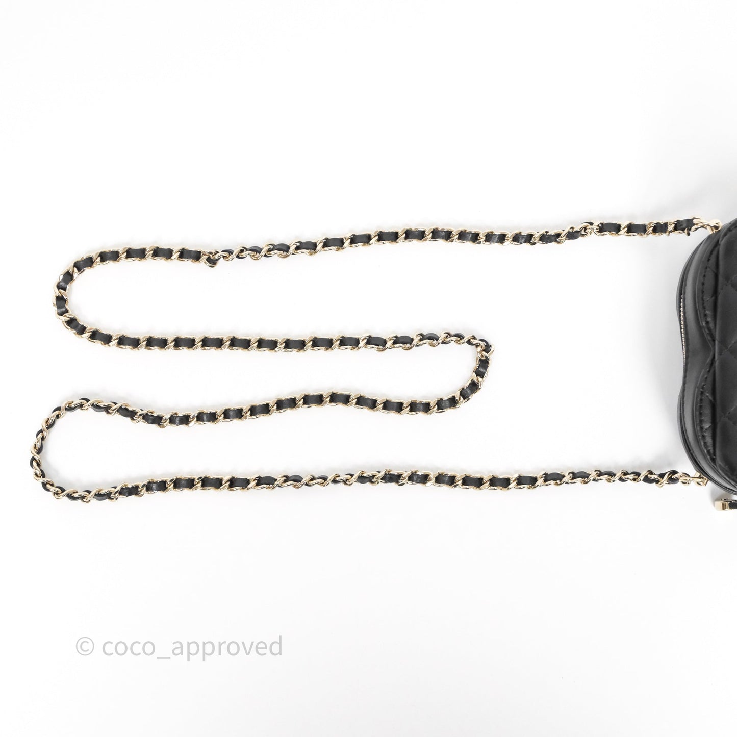 Chanel Small Heart Bag Black Lambskin Gold Hardware