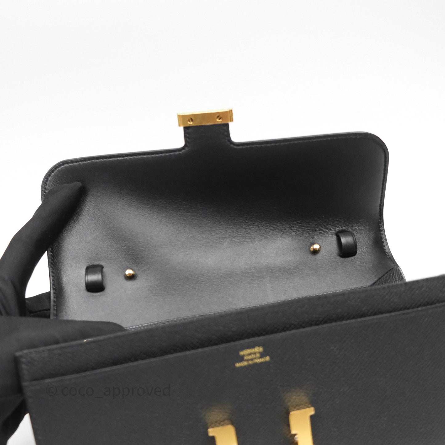 Hermès Constance Long To Go Wallet Black Noir 89 Epsom Gold Hardware